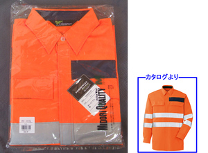 高視認 ミドリ安全 シャツ ベルデクセル オレンジ LL VES2335　新品保管品