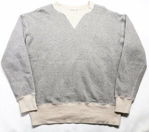 Warehouse (ウエアハウス) Lot 466 / 2本針コンビ両Vスウェット 美品 杢グレー size 40(L)