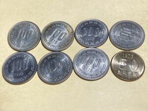 韓国の旧コイン　未使用　まとめて8枚セット　100ウォン　1974年　75年　77年　79年など　状態希少　レアコイン　古銭　アジア　外国コイン