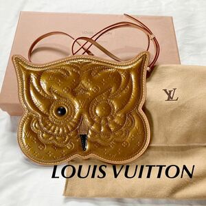 LOUIS VUITTON ポシェット ショルダー バッグ ルイ・ヴィトン ふくろう モノグラムヴェルニ M92268 ブロンズ レディース 女性用 ゴールド