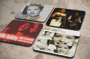 人気レア!《ビリー・ホリデイ-Billie Holiday》オリジナル・アルバム ジャケット デザイン コルク製 コースター 4個セット-13-16(4)