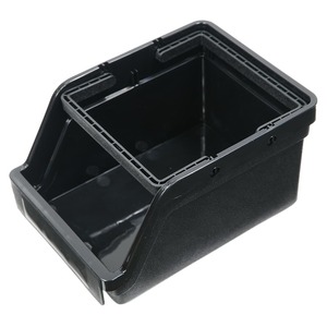 パーツボックス 積み重ねストッカー ハンドル付き 小型コンテナ [ ブラック ] 小物入れ 収納ケース 収納ボックス 収納箱