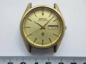 S【5-3】▼4 SEIKO セイコークォーツ時計 KING QUARTZ キングクオーツ 4823-8000-G デイデイト 電池切れ / 要OH・部品