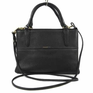 コーチ COACH ミニ ボロー ハンドバッグ ショルダーバッグ 2WAY 28163 レザー 型押し ブラック 黒 レディース