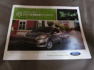 USA入手フォード【FORD】【2013 C-MAX HYBRID】カタログシミあり