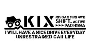 ステンシルステッカー『KIX☆キックス好きの方どうぞ!!』世田谷ベース☆日産