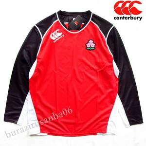 メンズ 5L◆未使用 カンタベリー ラグビー日本代表 支給品 ジャパン 長袖 プラクティス Tシャツ canterbury JAPAN RUGBY R40004JH-65