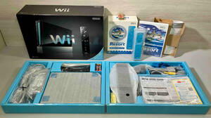 【未使用】Nintendo Wii RVL-001 ブラック Sports Resort スポーツリゾート　リモコンプラス　パック
