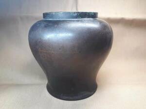 中国 唐物 古銅 時代物 古銅罐 莫臣式