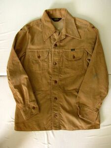 ★F211＊70s USA製 WRANGLER◆ラングラー　コーデュロイ　 WRAPID TRANSIT　 サファリジャケット　ブッシュジャケット　Lサイズ