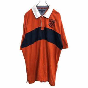 TOMMY HILFIGER ポロシャツ XXLサイズ トミーヒルフィガー ビックサイズ オレンジ 古着卸 アメリカ仕入 t2206-4239