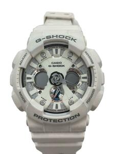 CASIO◆クォーツ腕時計・G-SHOCK/デジアナ/WHT/GA-120A-7AJF/オールホワイト//