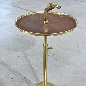 スペイン製 バロッサバレンティ サイドテーブル 犬 ゴールド ドッグ ラウンド アンティーク ビンテージ 花台 VAROSA VALENTI