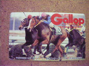 I502A・オンワードノーブル　Gallop　ギャロップ　抽プレ　競馬　未使用　50度数　テレカ