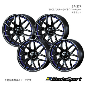 WedsSport/SA-27R フィット/フィットアリア GD1/2/3/4/5/6/7/8/9 アルミホイール4本セット【17×6.5J 4-100 INSET42 BLC2】0074226×4