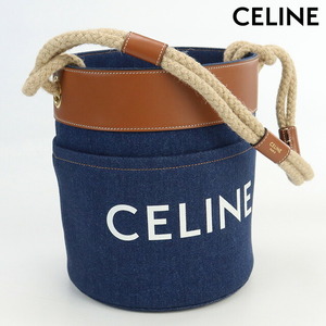 中古 セリーヌ ハンドバッグ レディース ブランド CELINE バケットバッグ デニム 19627 2DJD ネイビー バッグ