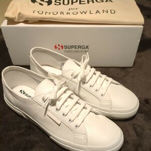 superga 2750 レザー TOMORROWLAND別注モデル size44 10ハーフ 28.5センチ程度 キャンバス袋付属　新品未使用 スペルガ