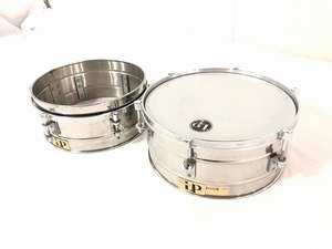 【米軍放出品】ティンバレス2点セット パーカッション LATIN PERCUSSION 打楽器 吹奏楽 ブラスバンド (140) ☆BD17EK-W#24