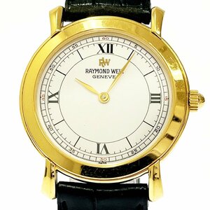 【1円スタート】RAYMOND WEIL レイモンド ウェイル 7000 18K GOLDELECTROPLATED 裏スケ シルバー文字盤 手巻き メンズ腕時計 264186