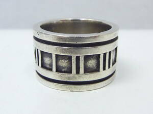 [M] TIFFANY ティファニー アトラスリング ワイド シルバー 指輪 サイズ１０