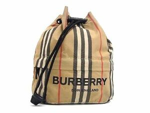 1円 BURBERRY バーバリー ノバチェック ナイロン 巾着型 マルチケース 化粧ポーチ 小物入れ レディース ホワイト系 FA4948