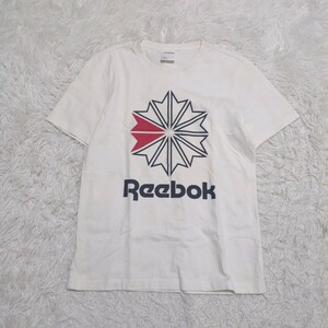 【1円スタート】Reebok　リーボック　半袖　Tシャツ　クレストTシャツ　M　白　メンズ