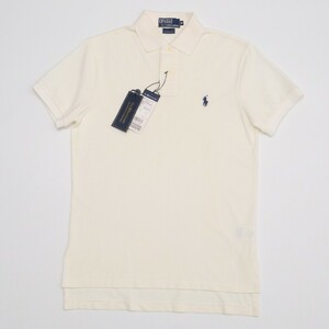 GO4446◇90-00s ポロラルフローレン/Polo by Ralph Lauren メンズM 半袖 鹿の子 ポロシャツ プルオーバー オフホワイト系