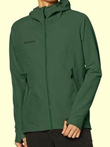 極美品★MAMMUT マムート 防風/撥水 Macun SO Hooded JKT マクーン ソフトシェル フーデッド ストレッチ ジャケット ２XL（アジアサイズ）