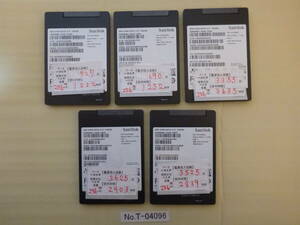 管理番号　T-04096 / SSD / SanDisk / 2.5インチ / 256GB / 5個セット / レターパック発送 / データ消去済み / ジャンク扱い