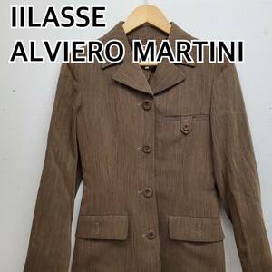 IILASSE ALVIERO MARTINI アルヴィエロマルティーニ ブレザー ジャケット テーラードジャケット ブラウン レディース イタリア製【CT112】