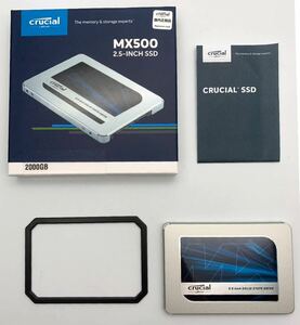 ⑤crucial MX500　2TB 2000GB CT2000MX500SSD1 2.5inch SATA 6G【使用時間0時間】