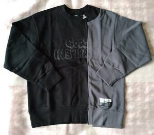 ☆GU×MIHARA YASUHIRO ビッグスウェットシャツ BLACK×GRAY L 新品未使用 ミハラヤスヒロ ジーユー