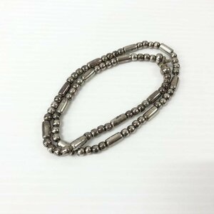 TEI【中古品】 SILVER925 SV925 銀無垢パイプビーズ 一連 ネックレス カスタム アクセサリー 約70g 〈191-231212-YO-8-TEI〉