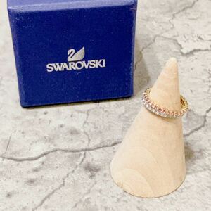 美品 Swarovski Vittore リング シルバー ピンクゴールド 3号 スワロフスキー