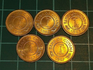 【1円スタート】ガイアナ共和国　ガイアナドル硬貨　おまとめ