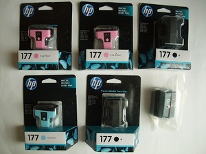 hp177純正品!未開封新品★期限切れインク★ブラック♪ライトマゼンタ♪ライトシアン！おまけ付