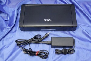 ●現状渡し● EPSON/エプソン Wi-Fi対応 バッテリー内蔵 モバイルA4プリンター ◆PX-S05B/ACアダプター＆USBケーブル付き◆ 48467Y