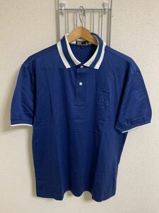 ［DAKS］ダックス　ポロシャツ　半袖　ブルーネイビー系　Lサイズ Y1181 