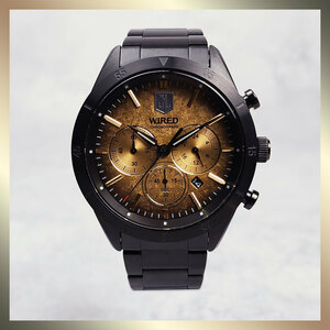 【極美品】SEIKO セイコー WIRED ワイアード JUSTICE LEAGUE 限定モデル クロノグラフ 腕時計 AGAT717 電池交換済み ブラック 防水 動作品