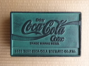 昭和レトロ 美品！！ コカ・コーラ 1989 TONE COCA-COLA BOTTLING CO,LTD 利根コカ・コーラ 印鑑ケース 鋳物 非売品 ノベルティ 