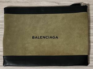 BALENCIAGA クラッチバッグ　ベージュ　レザー