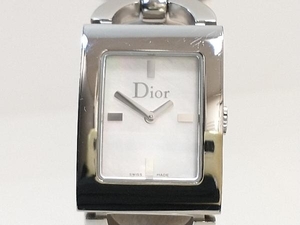 Christian Dior クリスチャン ディオール マリス D78-109 レディース クオーツ 腕時計 シルバー SS シェル文字盤 スクエア 店舗受取可