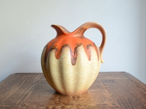 アンティーク花器 オブジェ ヴィンテージ デザイン 陶器 フラワーベース（H16.5cm） 華道 花瓶 生け花 ポット