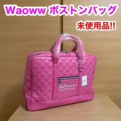 Waoww ボストンバッグ ピンク 未使用品 ゴルフ 収納 スリムタイプ