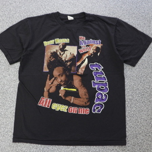 新品 2PAC All Eyes On Me Tシャツ XL ブラック 2パック トゥパック Thug Life 両面プリント hiphop raptee snoop dogg drdre eminem