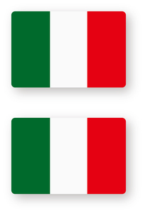 【反射ステッカー工房】国旗ステッカー(イタリア) SSサイズ 2枚セット 再帰反射 FIAT500 フィアット アバルト ミニ