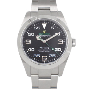 【保証書付】 ロレックス 116900 エアキング SS ランダム番 腕時計 2018年10月購入 ブラック シルバー メンズ 40802073240【アラモード】