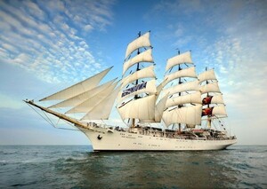 帆船 クリッパー セーリング・シップ ヨット 航海 海 絵画風 壁紙ポスター 特大 A1版 830×585mm はがせるシール式 007A1