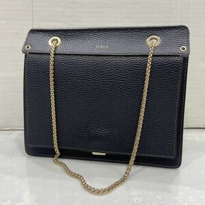 【FURLA フルラ】LIKE S CROSSBODY W/CHAIN チェーンショルダーバッグ ブラック レザー ブラック ゴールド 2403oki