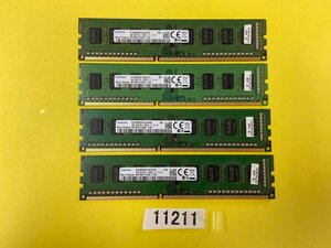 SAMSUNG 1Rx8 PC3-12800U 16GB 4GB 4枚 16GB DDR3 デスクトップ用 メモリ DDR3-1600 4GB 4枚 セット 240ピン ECC無し DDR3 DESKTOP RAM